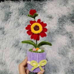 Chậu hoa kẽm nhung mini để bàn 719141