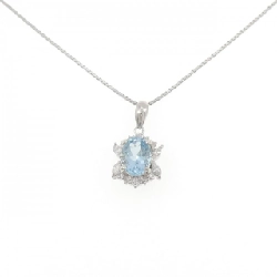 Dây chuyền Aquamarine PT900/PT850 1.289CT - Hàng hiệu Chính hãng