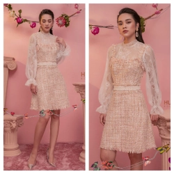 Váy tweed HUONG BOUTIQUE ( kèm áo ren)