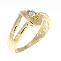 Nhẫn kim cương K18YG 0.08CT