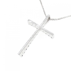 K18WG Đeo chéo Kim cương Dây chuyền 0.15CT - Hàng hiệu Chính hãng 861555