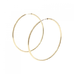 Bông tai hoop K18YG Star Jewelry