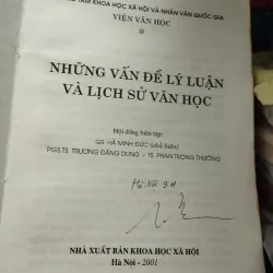 NHỮNG VẤN ĐỀ LÝ LUẬN VÀ LỊCH SỬ VĂN HỌC 1003366