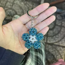 Móc khoá cườm xà cừ hình Hoa 975819