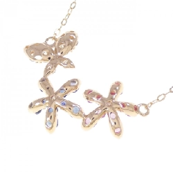 K18PG Hoa × Bướm Sapphire Dây Chuyền 0.65CT - Hàng hiệu Chính hãng 859408