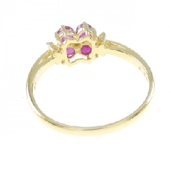 Nhẫn ruby K18YG hoa 0.50CT 670868