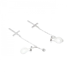 K18WG Nhẫn Bông Tai Kim Cương 0.40CT - Hàng hiệu Chính hãng 873496