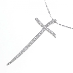 K18WG Dây chuyền kim cương chéo 1.00CT - Hàng hiệu chính hãng 859273