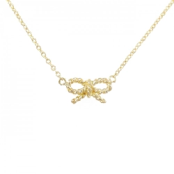 K18YG Dây chuyền nơ - Hàng hiệu Authentic