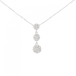 K18WG Hoa Kim Cương Dây Chuyền 1.00CT - Hàng hiệu Chính hãng