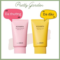 Kem Chống Nắng The Saem Eco Earth Power Sun Cream SPF50+ PA++++ Hồng Vàng 50g