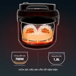 Nồi cơm điện KALITE KRC6018 700W chống dính dung tích 1,8L 585698