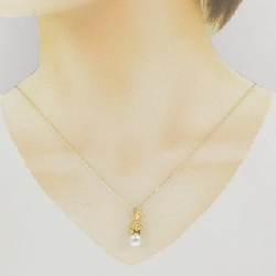 K18YG Thỏ Ngọc Trai Trắng Dây Chuyền 9.7mm - Hàng hiệu Chính hãng 857395