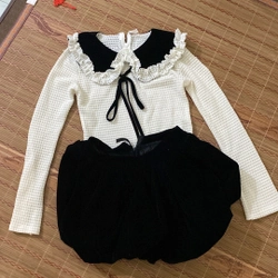 set váy ren kèm quần bí cho nữ 