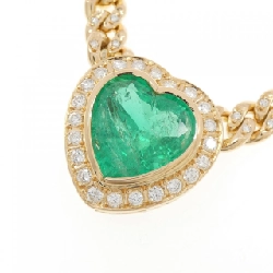 K18YG Dây chuyền hình trái tim ngọc lục bảo 8.17CT - Hàng hiệu Chính hãng 859474