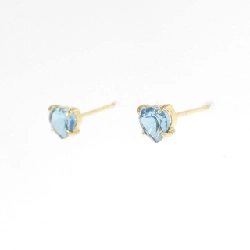 K18YG Heart Blue Topaz Earrings - Hàng hiệu Authentic 871113
