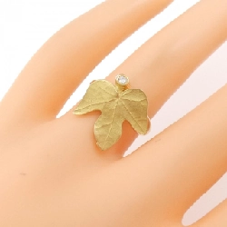 Nhẫn kim cương lá K18YG - Hàng hiệu Authentic 858950