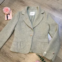 [Siêu Phẩm Hàn] Áo khoác vest vintage dạ ép hand made Soloist dạ miếng xịn cao cấp 701526