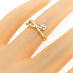 Nhẫn kim cương hoa K18YG 0.08CT - Hàng hiệu Authentic 852234