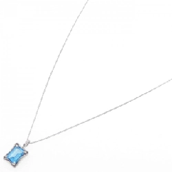 K18WG Blue Topaz Necklace - Hàng hiệu Authentic 862826