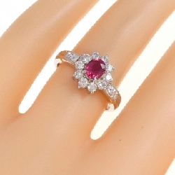 Nhẫn ruby PT900/K18YG 0.51CT 672406