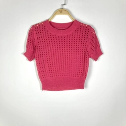 Áo Len Móc Hàn Form Croptop Size S/M