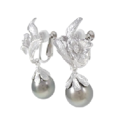 K14WG Bông tai ngọc trai đen 10.5mm - Hàng hiệu Chính hãng 874554