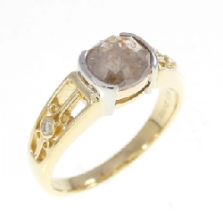 Nhẫn kim cương K18YG/PT900 0.80CT - Hàng hiệu Authentic