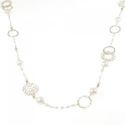 K18YG Akoya Pearl Necklace - Hàng hiệu Authentic