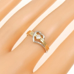 Nhẫn kim cương hình trái tim K18YG/PT900 0.10CT 667554