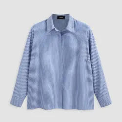 Áo sơ mi dài tay kẻ sọc bigsize Cider Shop