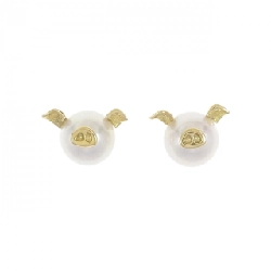 K18YG Bông tai ngọc trai Akoya 8mm - Hàng hiệu Chính hãng