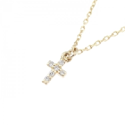 K10PG Vòng cổ kim cương chéo 0.033CT - Hàng hiệu Authentic 858458