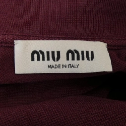 MIU MIU MIU MIU Cotton Pique MIU MIU Logo MJN535 SOOO 14RW Polo Shirt - Hàng hiệu Chính hãng 822069