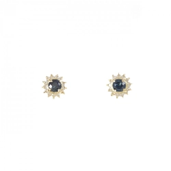 K18YG Sapphire Bông tai - Hàng hiệu Chính hãng