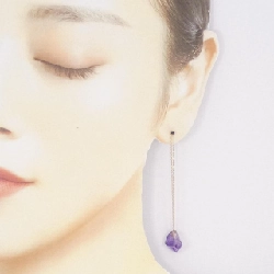 K18YG Amethyst Bông tai - Hàng hiệu Chính hãng 870770