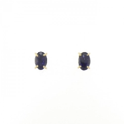 K18YG Iolite Bông tai - Hàng hiệu Chính hãng