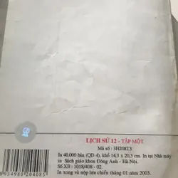 LỊCH SỬ 12 (TẬP 1- XB 2003) 558000