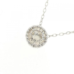 K18WG Solitaire Dây chuyền kim cương 0.39CT - Hàng hiệu Chính hãng 859300