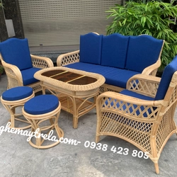 Bộ bàn ghế sofa mây phòng khách 458215