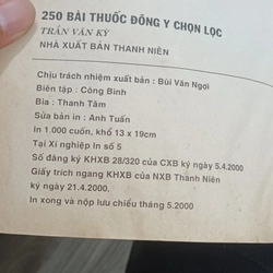 250 Bài Thuốc Đông Y Cổ Truyền Chọn Lọc - Giáo Sư Trần Văn Kỳ 530669