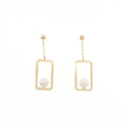 Bông tai ngọc trai Akoya K18YG 3.7mm - Hàng hiệu chính hãng