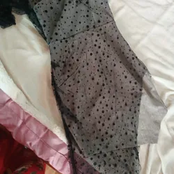 Váy dây lệch vai Kiểu size xs màu xám chấm bi trẻ trung  576390