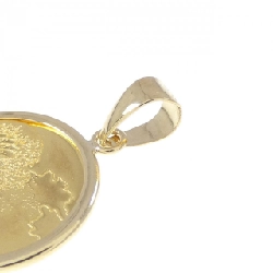 K18YG(枠) Mặt dây chuyền đồng xu - Hàng hiệu Authentic 869811