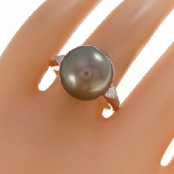 Nhẫn ngọc trai đen PT950 12.8mm - Hàng hiệu Authentic 848486