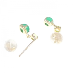 K18YG Đá Chalcedony Bông Tai - Hàng hiệu Chính hãng 870536