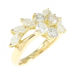 Nhẫn kim cương hoa K18YG 1.00CT