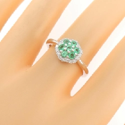 Nhẫn hoa ngọc lục bảo K18WG 0.32CT - Hàng hiệu Authentic 846597