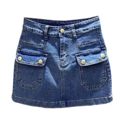 Váy jean chữ A hàng mới nguyên mác size S ( jean co dãn) 797185