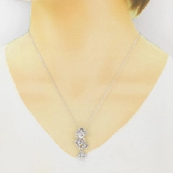 K18WG Hoa Kim Cương Dây Chuyền 0.21CT - Hàng hiệu Chính hãng 859795